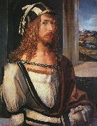 Albrecht Durer Self Portrait with Gloves oil painting on canvas